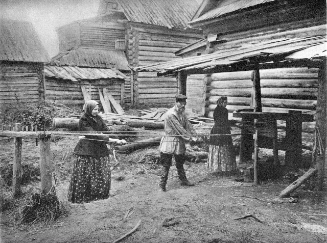 Канатопрядильный промысел. Фотография XIX века