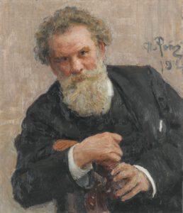 Владимир Галактионович Короленко. Портрет работы И. Е. Репина, 1912